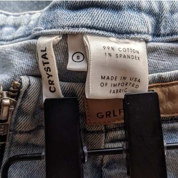 GRLFRND Crystal Lace Up Jean Skirt - Picture 6 of 10